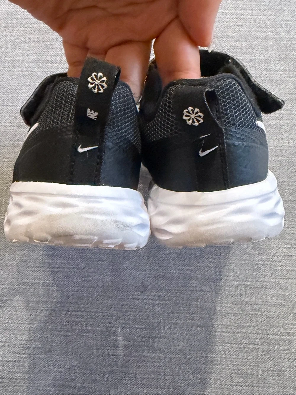 Nike Black and White Kids' Lightweight Sneakers